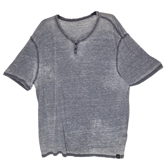 Lucky Brand Other - Y2K‎ Grunge Lucky Brand Cotton Blend Venice Burnout Henley Shirt XXL Men's Notch